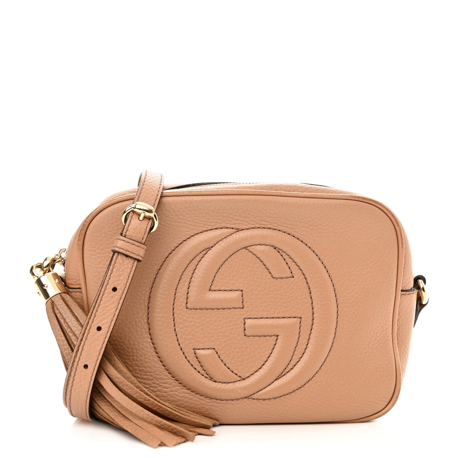 Gucci Pebbled Calfskin Small Soho Disco Bag Camelia 1 of 18