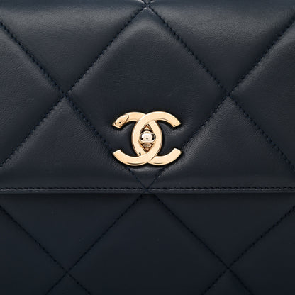 Chanel Lambskin Quilted Medium Trendy CC Flap Dual Handle Bag Navy Blue 8 of 10