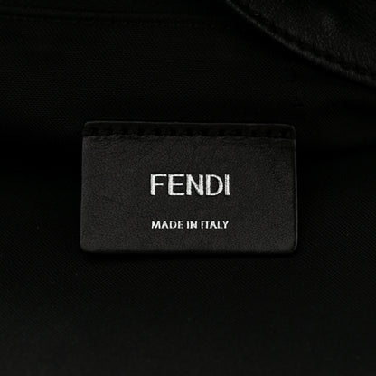 Fendi Nylon Vitello Liberty Vitello Dolce Monster Eyes Rounded Backpack Black Sunflower 6 of 13