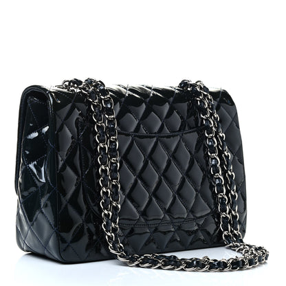 Chanel Patent Quilted Jumbo Single Flap Navy 2 of 4