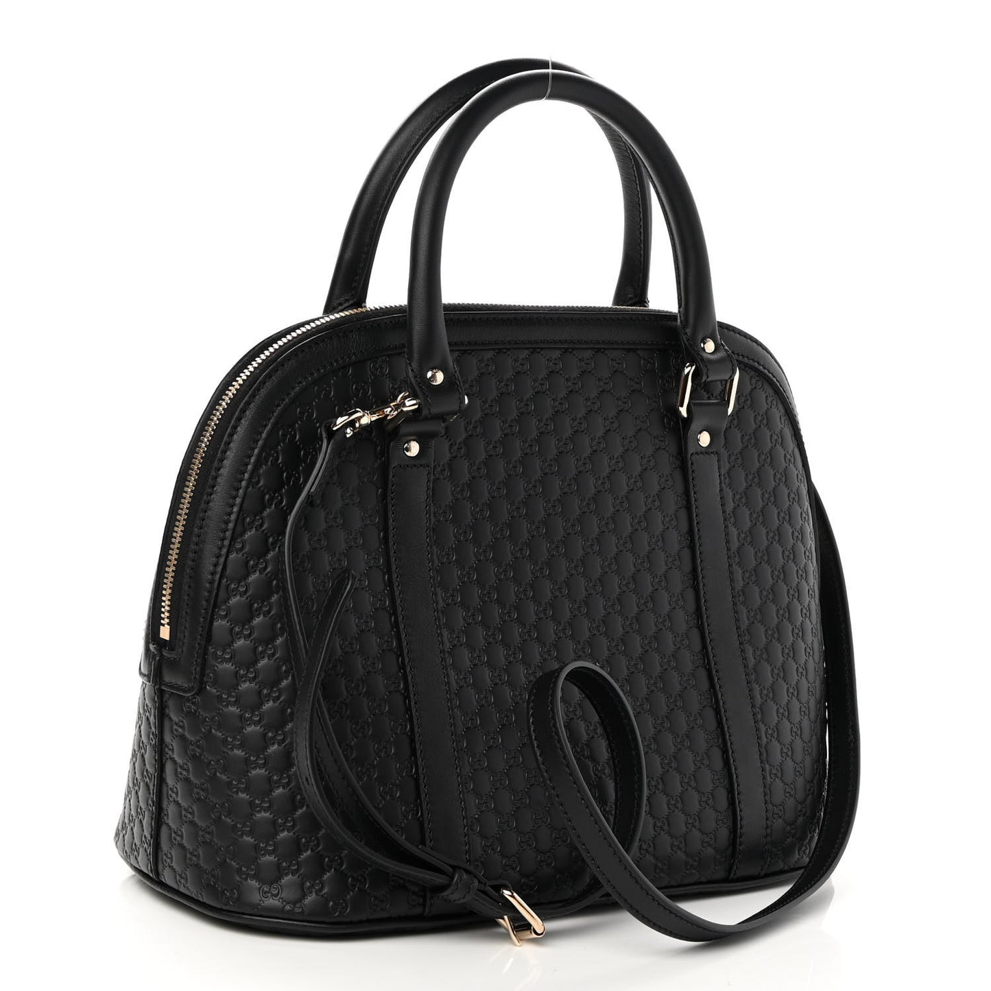 Microguccissima Medium Dome Bag Black