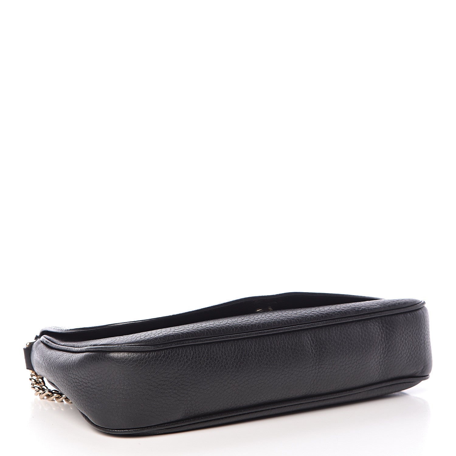 Gucci Pebbled Calfskin Medium Soho Flap Crossbody Black 4 of 12