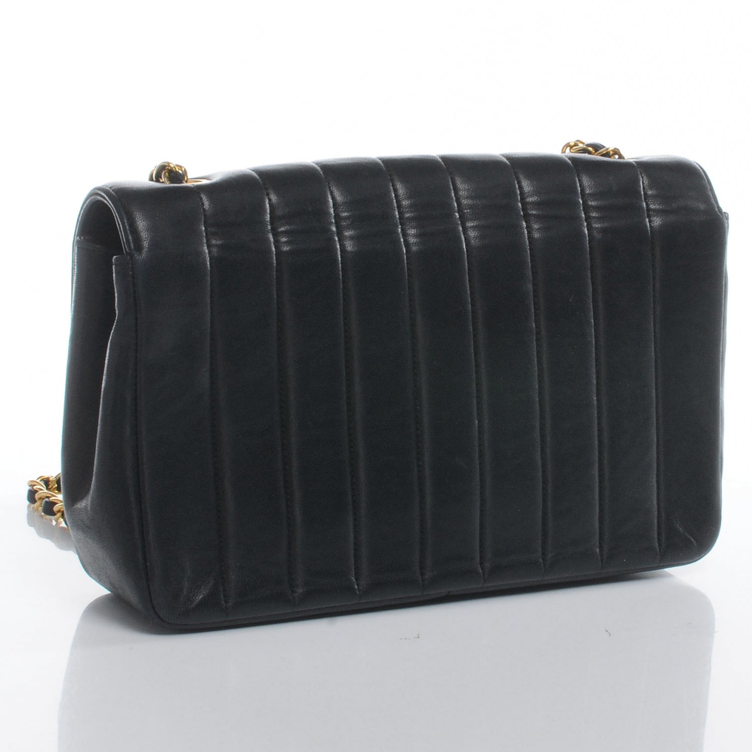 Chanel Lambskin Vertical Quilted Small Flap Bag Black 3 of 6