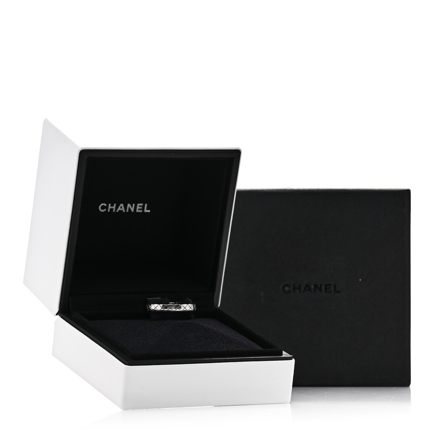 Chanel 18K White Gold Mini Coco Crush Ring 58 8.25 5 of 5