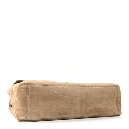 Chanel Suede Calfskin Souplissimo Maxi Flap Dark Beige 4 of 10