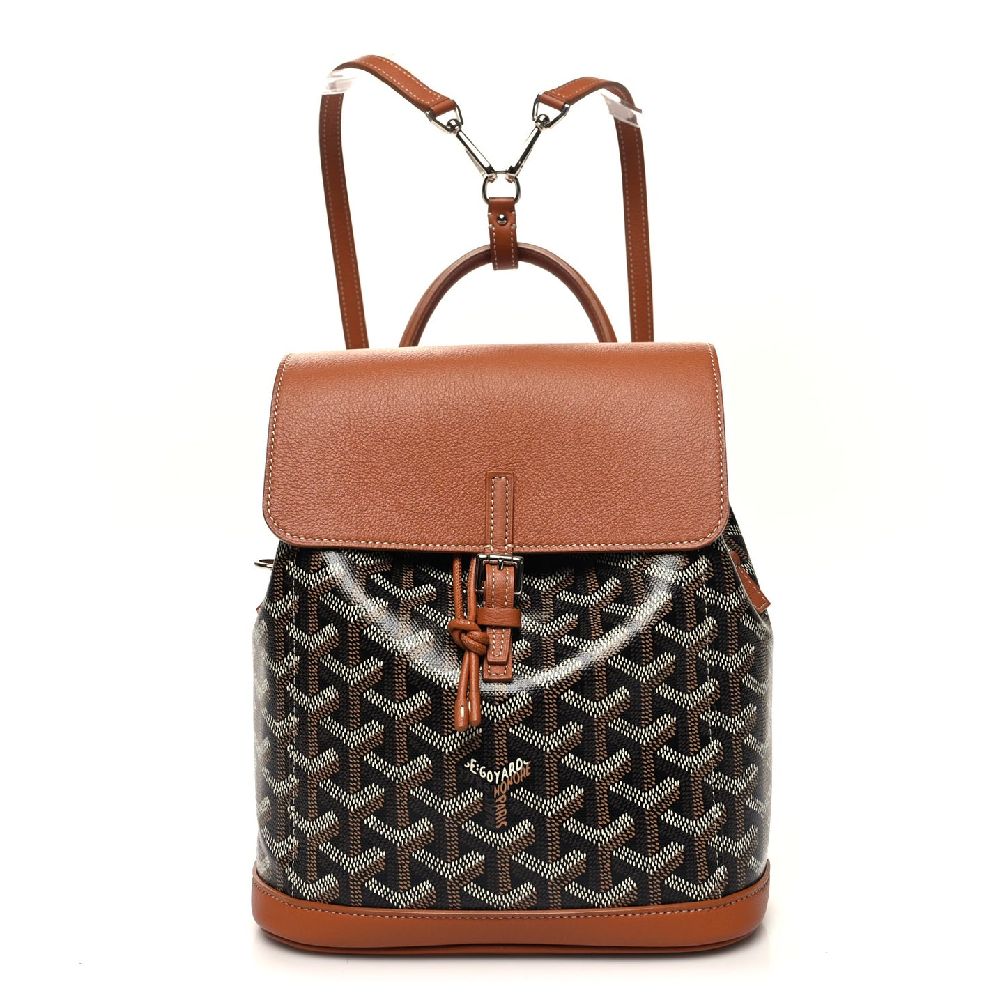 Goyardine Calfskin Mini Alpin Backpack Black Gold