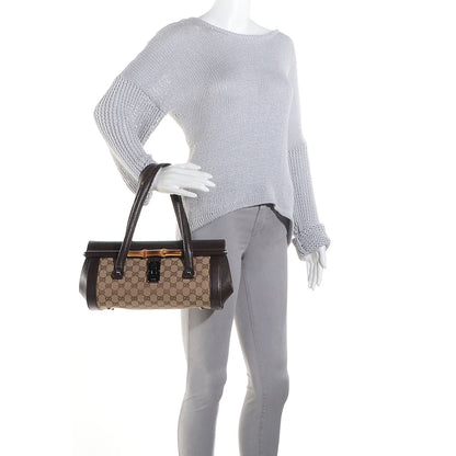 Gucci Monogram Bamboo Bullet Handbag Brown 2 of 7