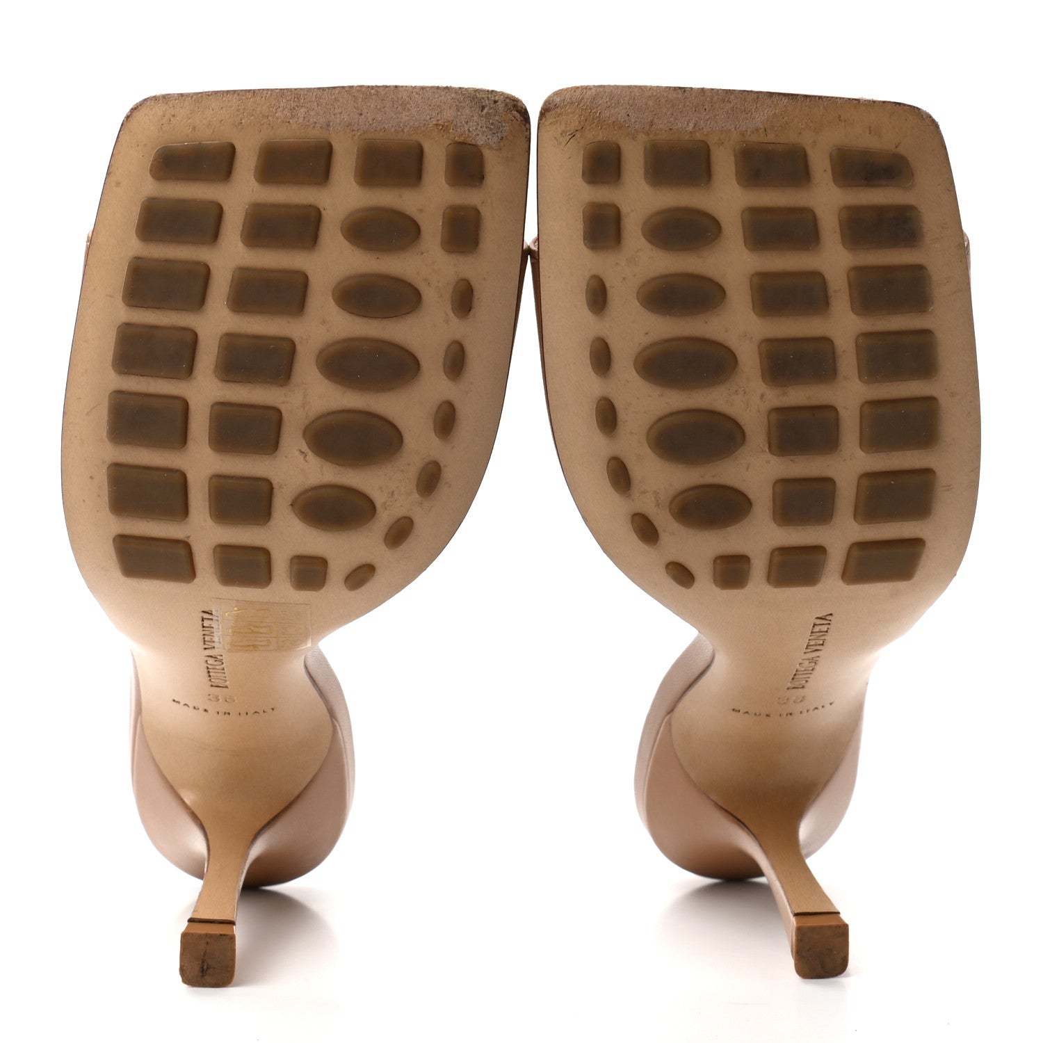 Bottega Veneta Lambskin Stretch Mule Sandals 38 Nude 5 of 10