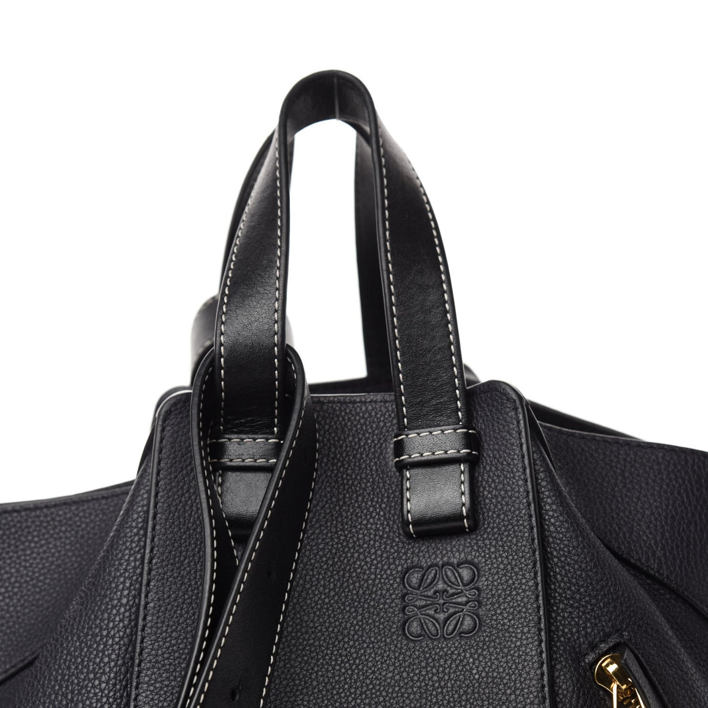 Calfskin Small Hammock Shoulder Bag Black