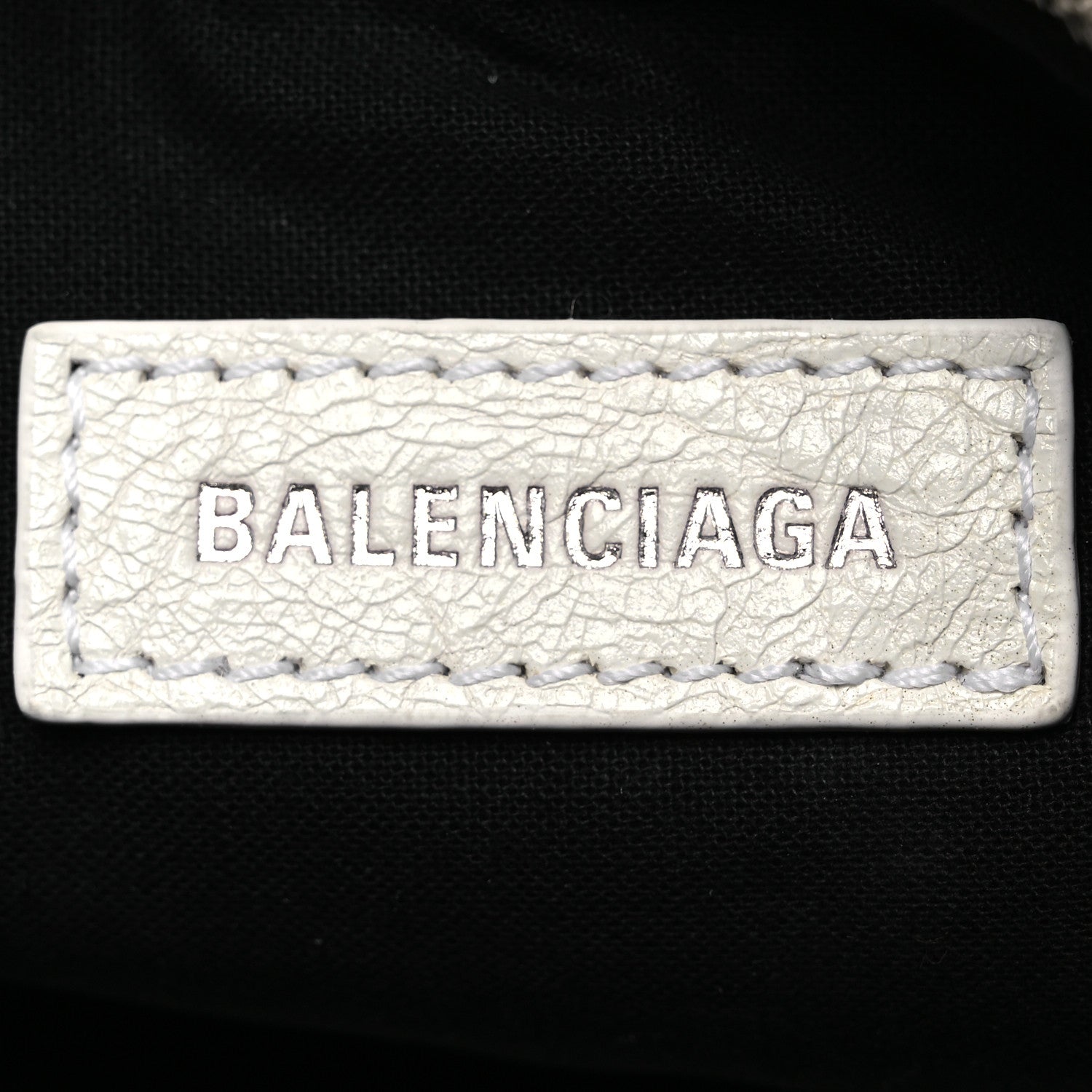 Balenciaga Agneau Arena Le Cagole Shoulder Bag XS Optic White 7 of 11