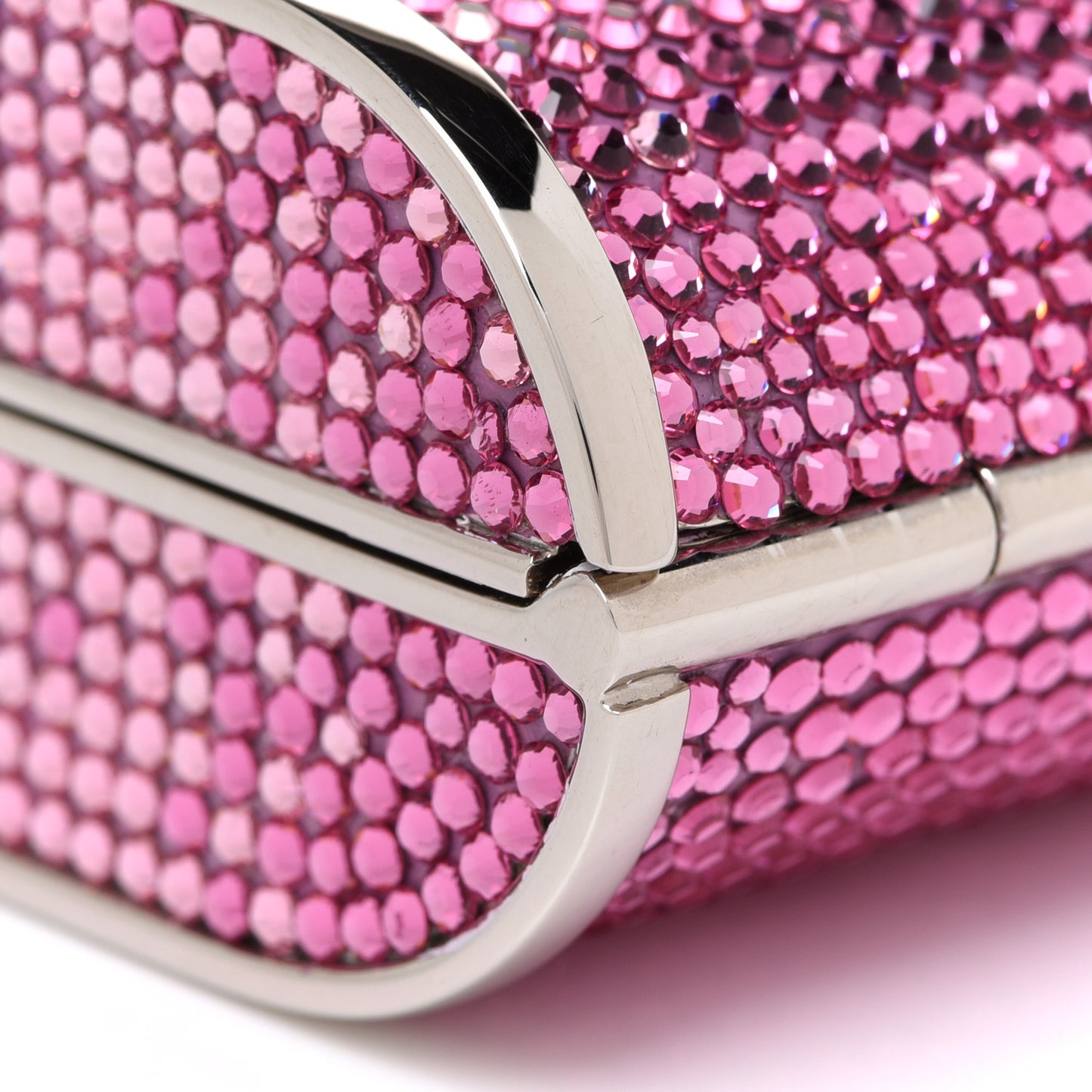 Swarovski Crystal Minaudiere Clutch Pink