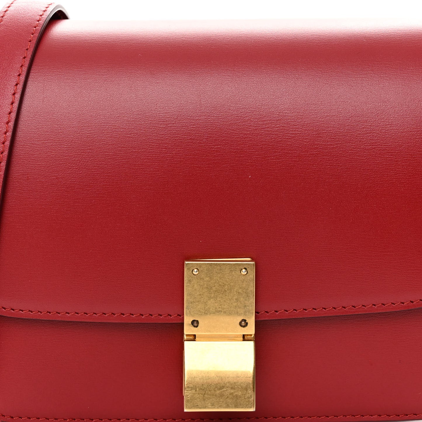 Box Calfskin Small Classic Box Flap Bag Red