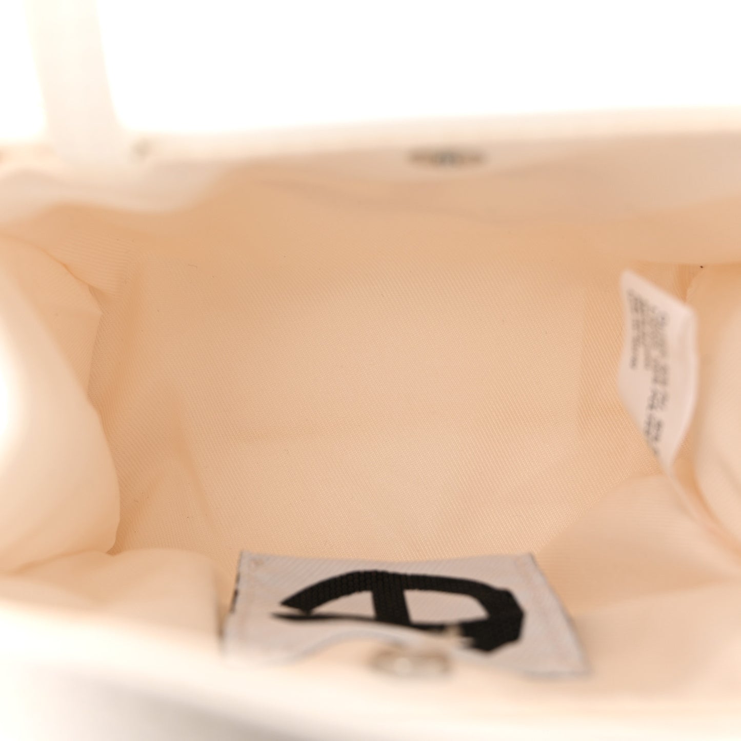 Vegan Leather Small Shopping Bag White White