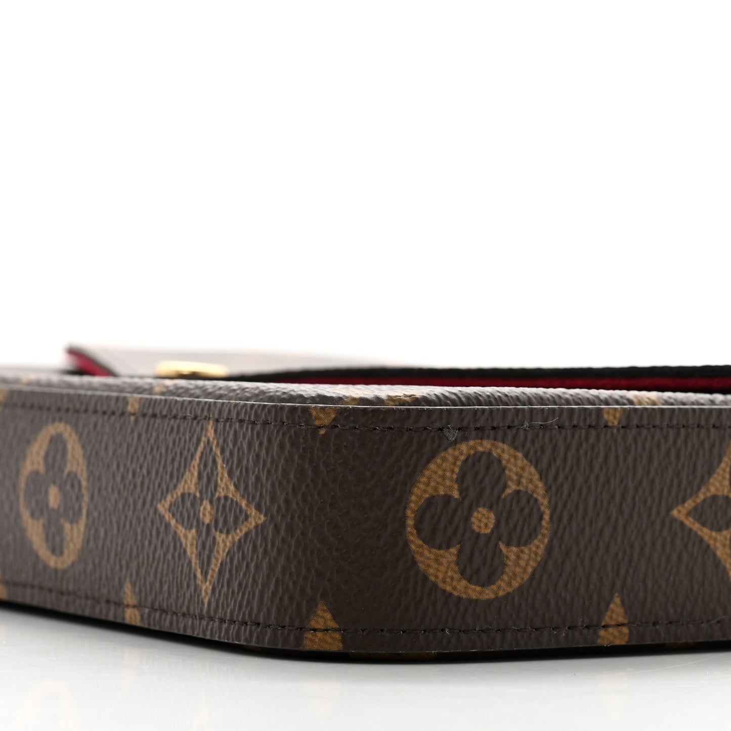 Monogram Pochette Felicie Chain Wallet Fuchsia
