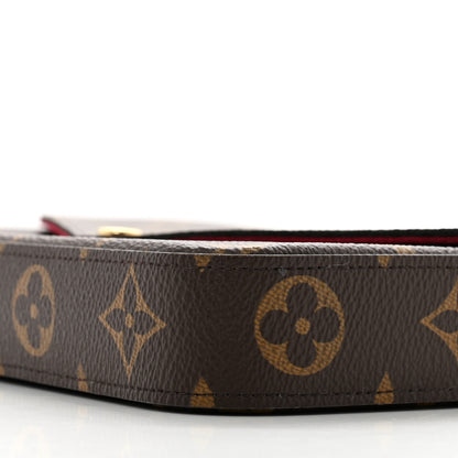 Louis Vuitton Monogram Pochette Felicie Chain Wallet Fuchsia 10 of 12