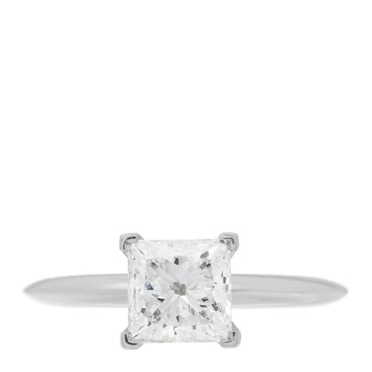 Tiffany Platinum Diamond 1.48ct Princess Cut Solitaire Engagement Ring 51 5.75 1 of 5