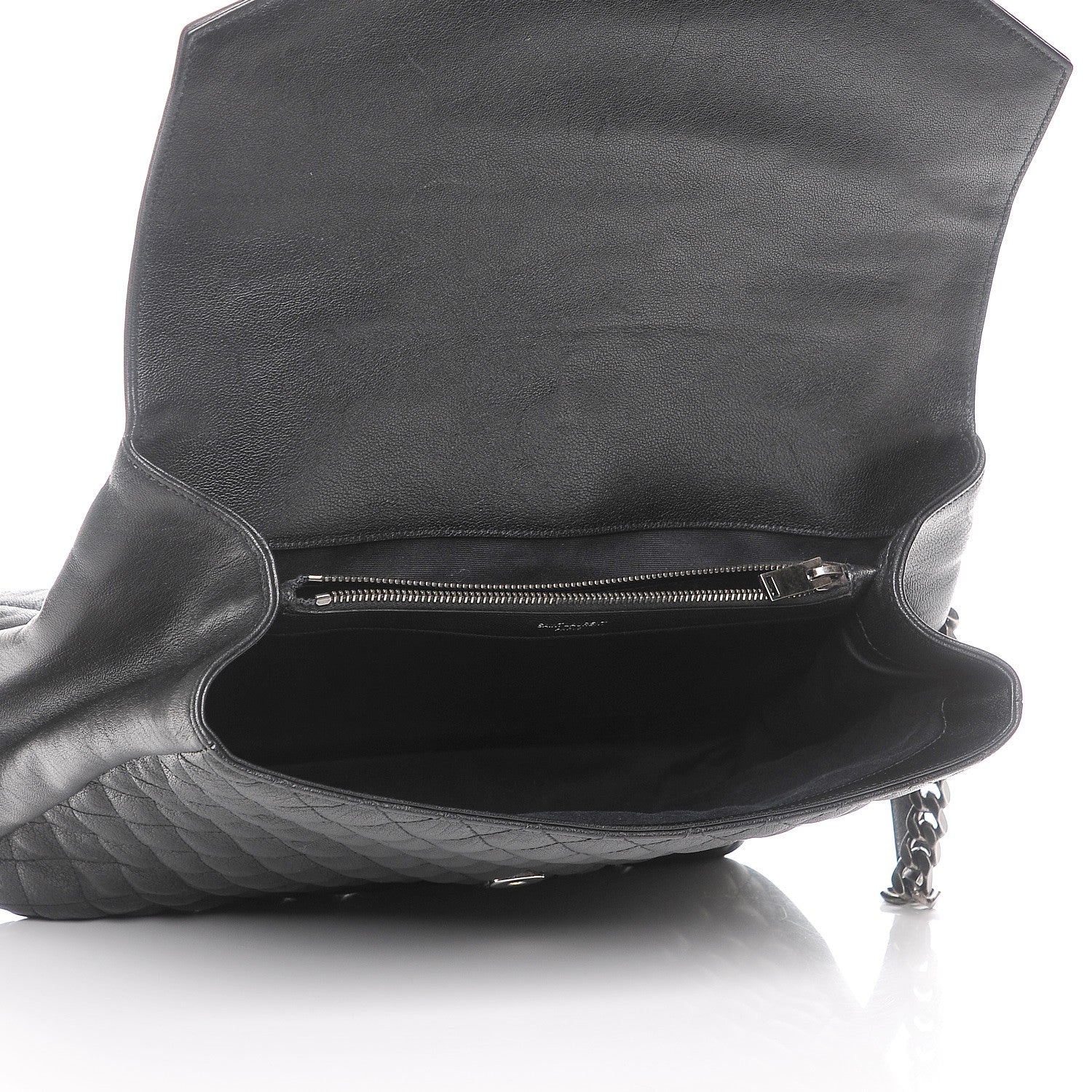 Saint Laurent Sheepskin Tri-quilt Monogram Large College Satchel Black 6 of 9