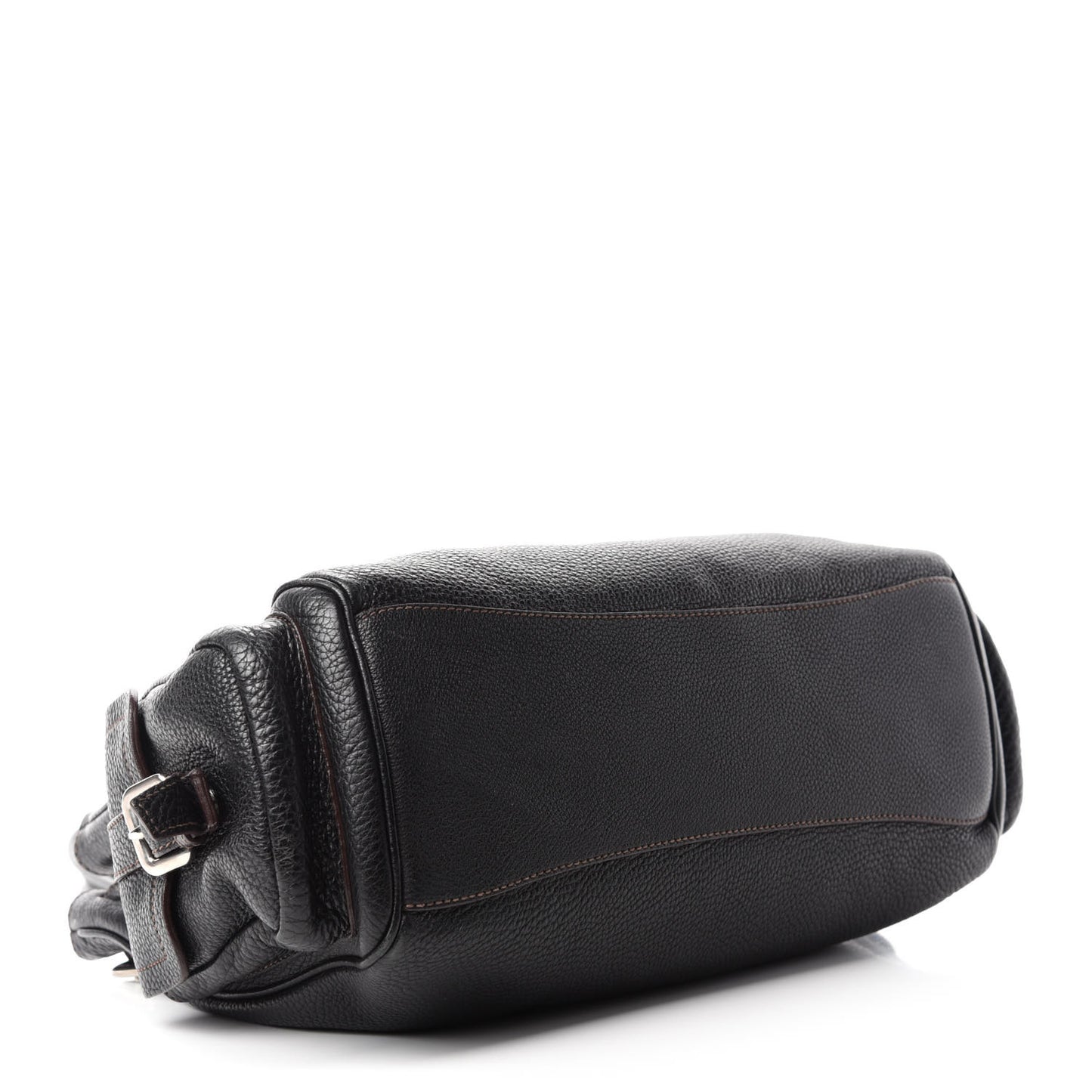 Vitello Daino Shopping Tote Black