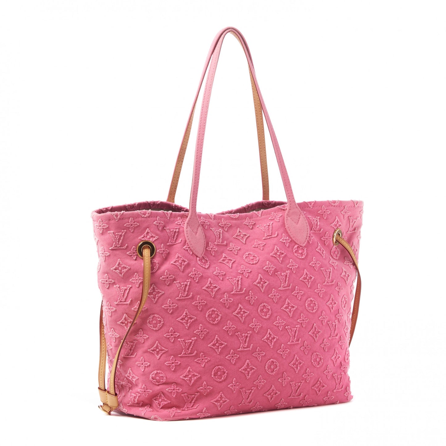 Monogram Denim Neverfull MM Rose