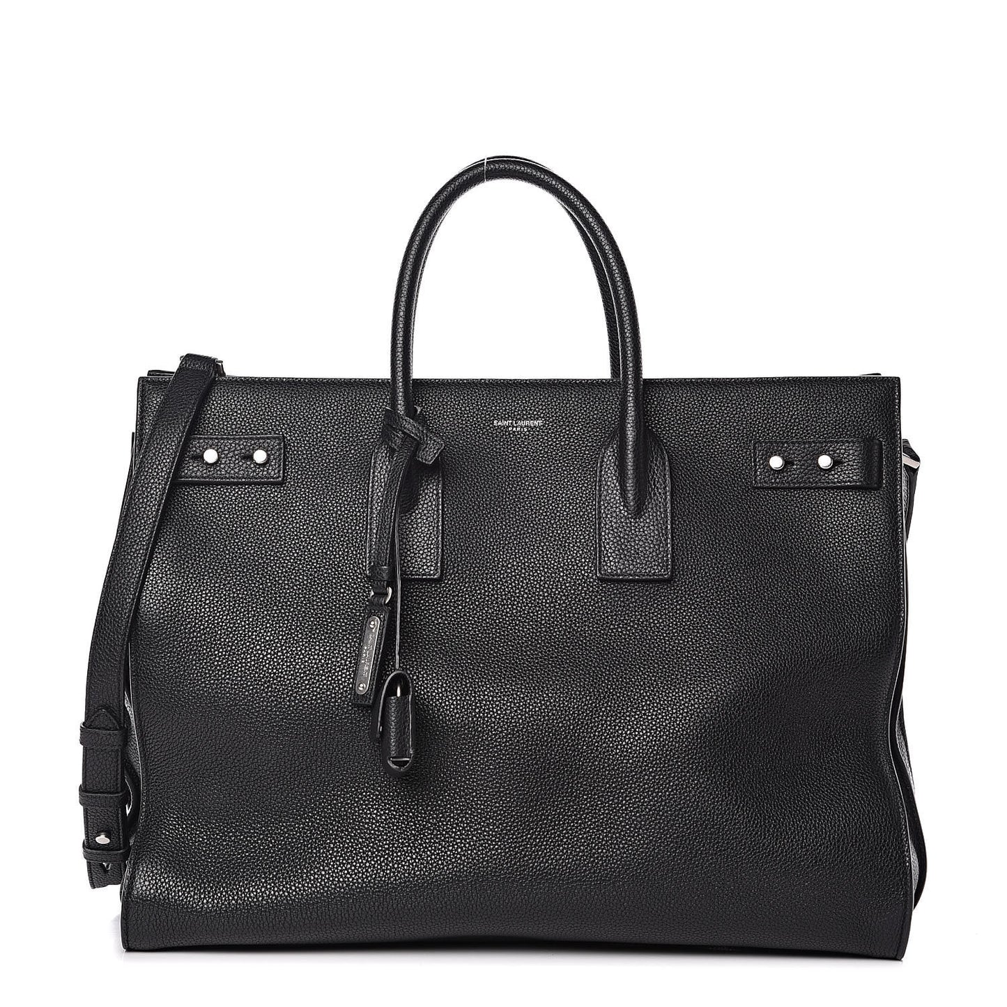 Grained Calfskin Large Souple Sac De Jour Black