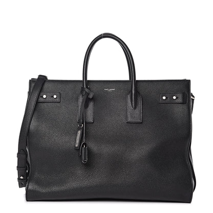 Saint Laurent Grained Calfskin Large Souple Sac De Jour Black 1 of 12