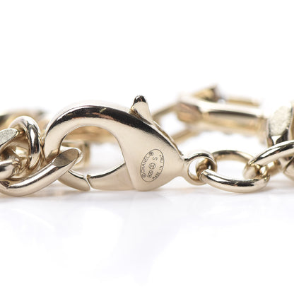Chanel Crystal Pearl CC Vendome Bracelet Gold Pearly White 4 of 5