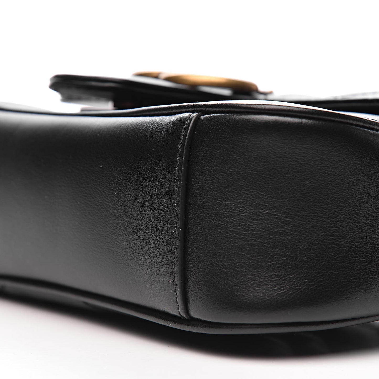 Calfskin Matelasse Mini GG Marmont Shoulder Bag Black
