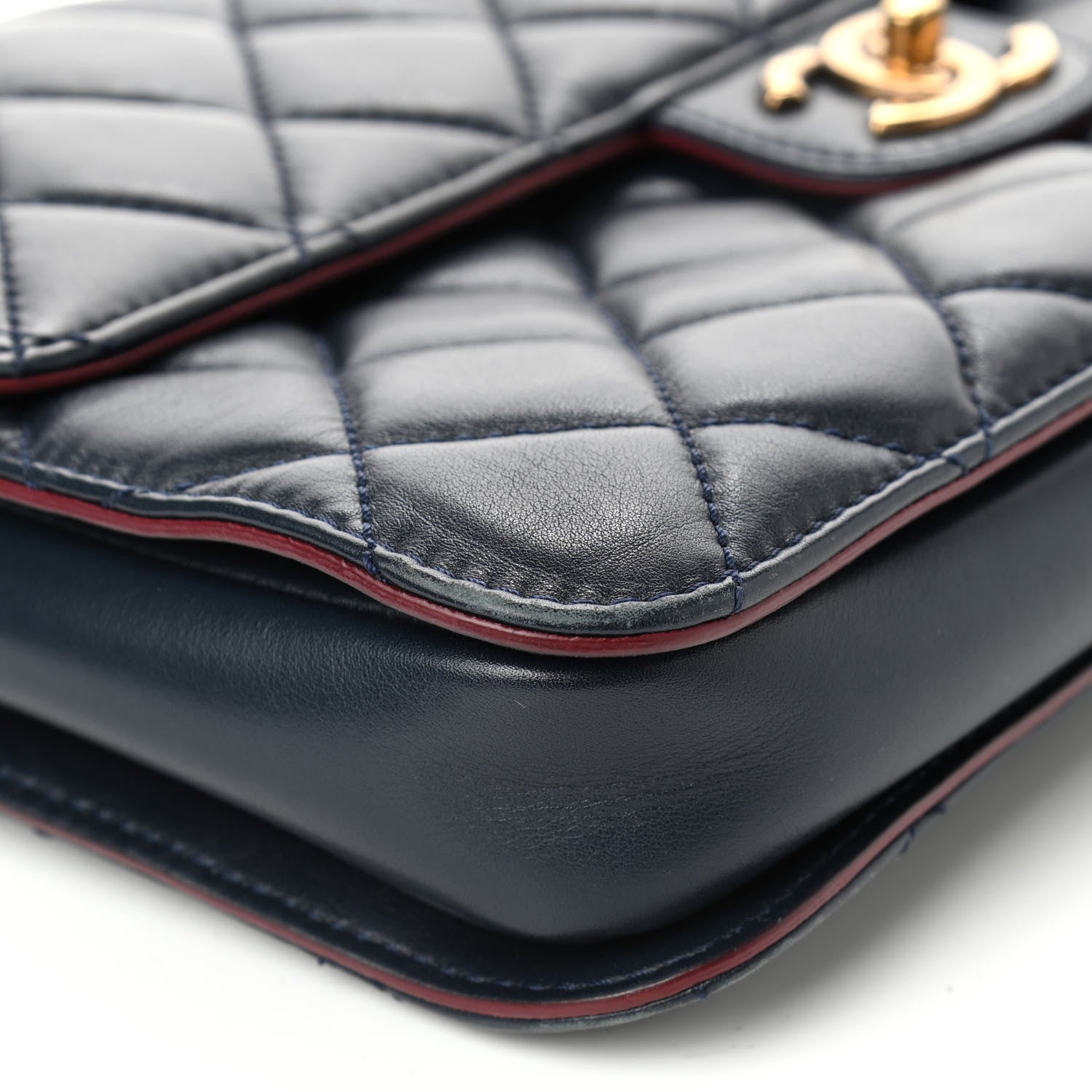 Chanel Calfskin Quilted Large Perfect Edge Flap Black 10 of 15