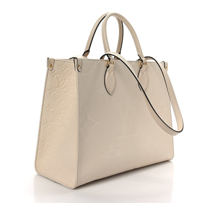 Louis Vuitton Empreinte Monogram Giant Onthego MM Creme 3 of 8
