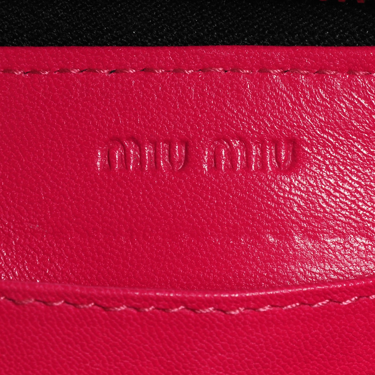 Miu Miu Patent Bow Zip Around Wallet Black 7 of 8