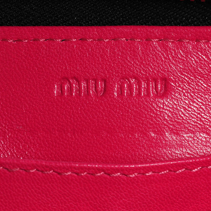 Miu Miu Patent Bow Zip Around Wallet Black 7 of 8