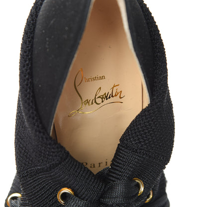 Christian Louboutin Patent Maille Tricot Frenchie 100 Ankle Boots 38.5 Black 9 of 10