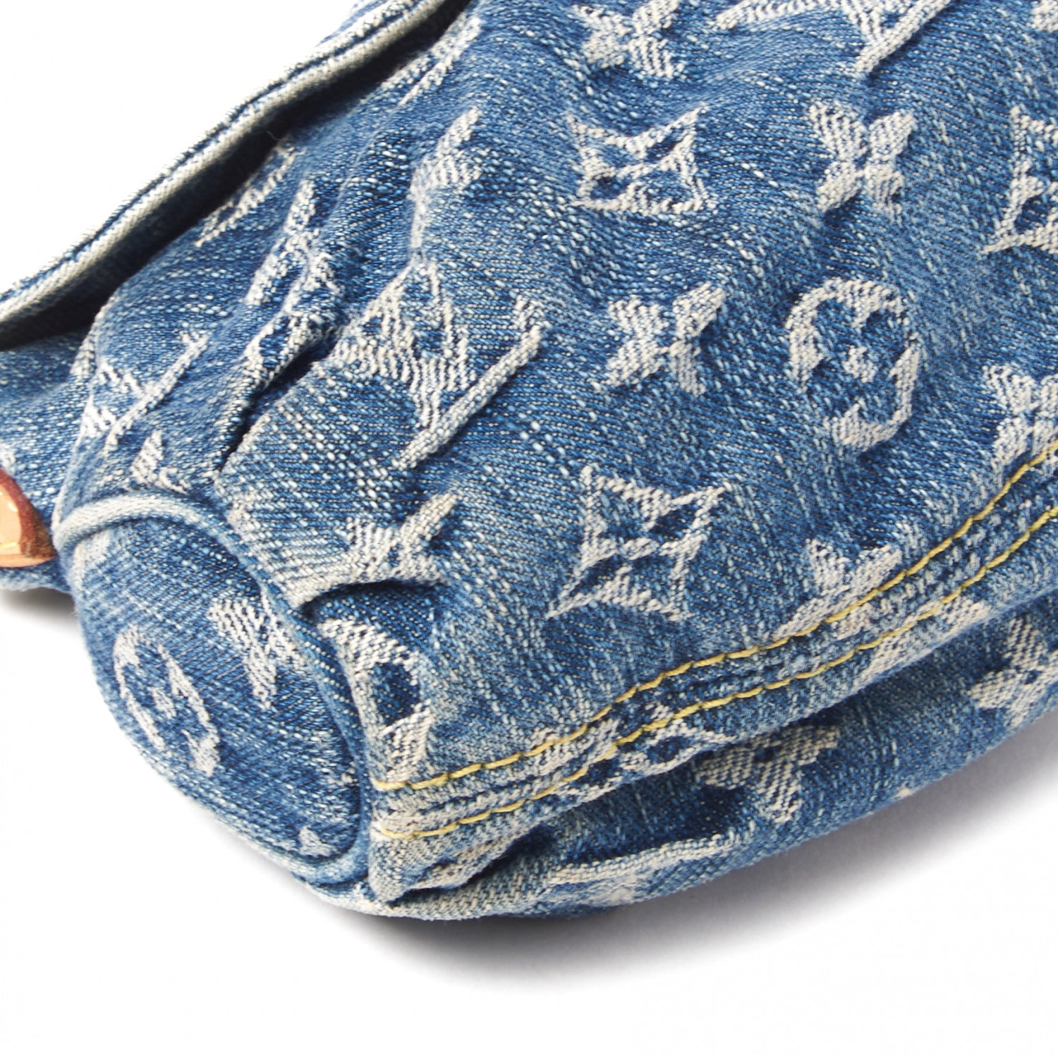 Louis Vuitton Monogram Denim Mini Pleaty Blue 6 of 8