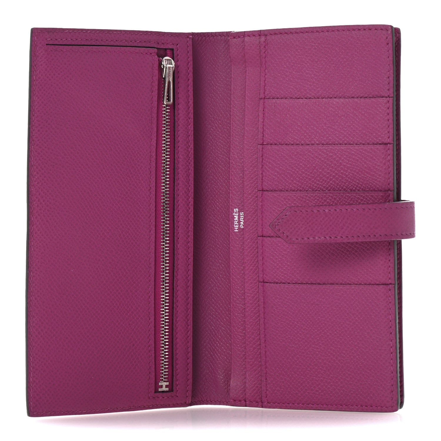 Hermes Epsom Bearn Gusset Wallet Rose Pourpre 5 of 11