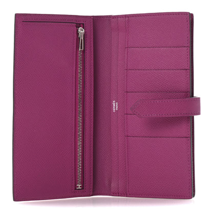 Hermes Epsom Bearn Gusset Wallet Rose Pourpre 5 of 11