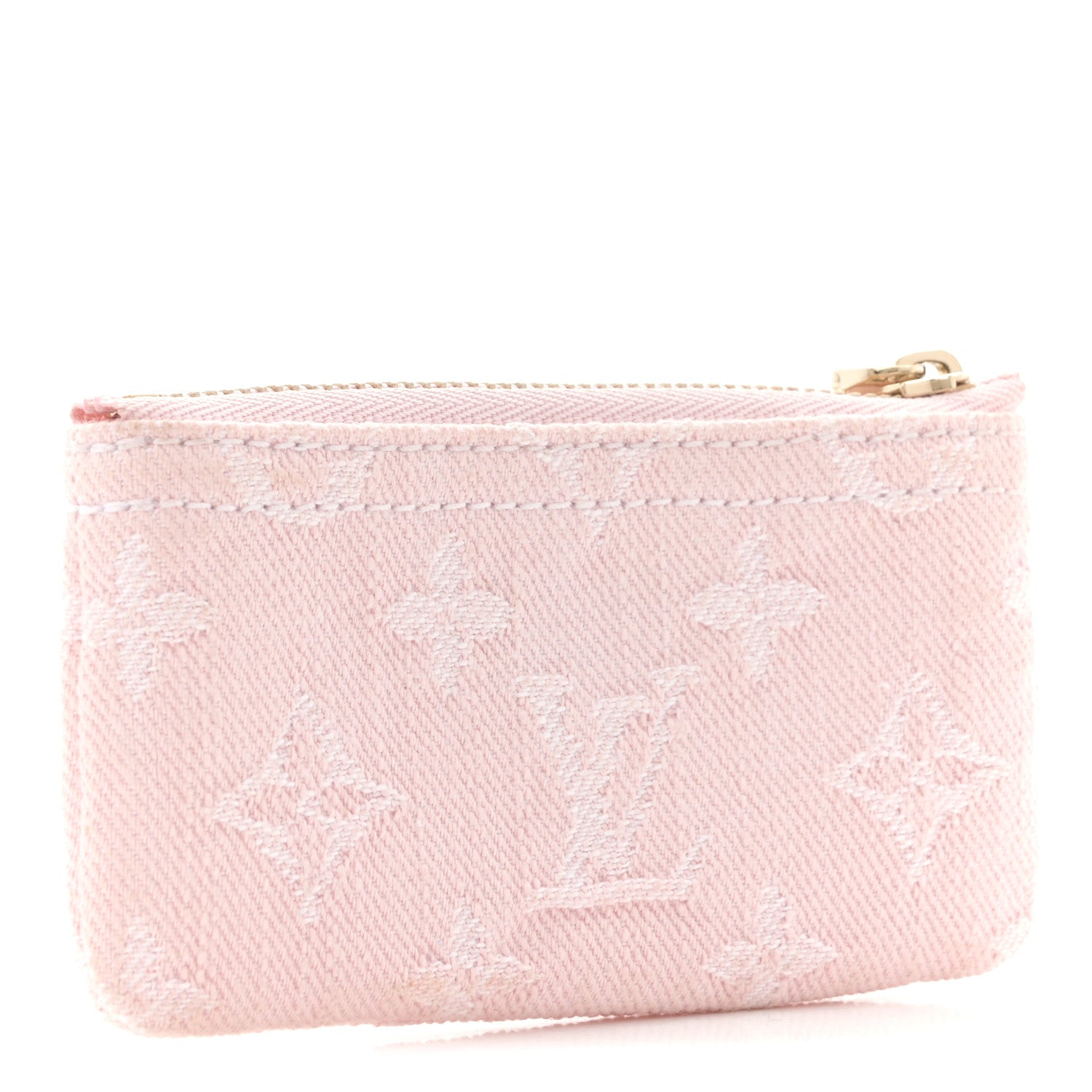 Louis Vuitton Monogram Denim Key Pouch Washed Pink Washed Pink 3 of 6