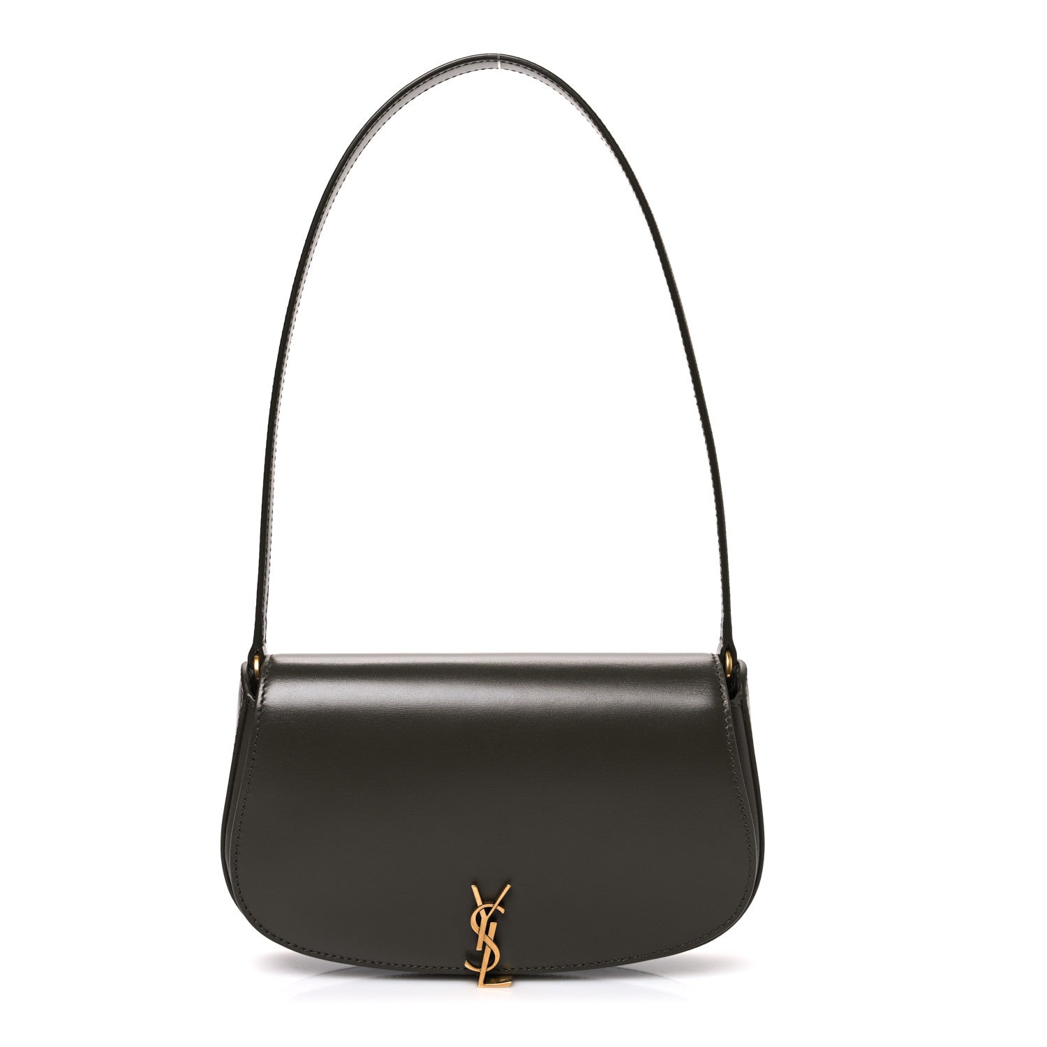 Saint Laurent Box Calfskin Mini Voltaire Shoulder Bag Urban Grey