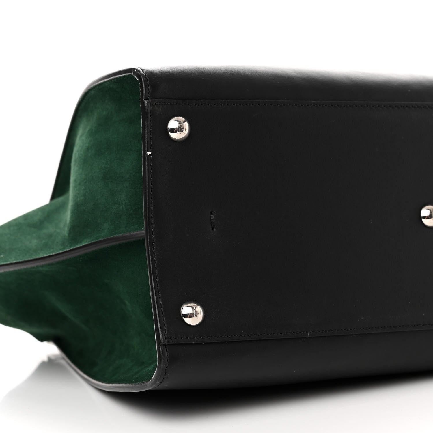 Fendi Vitello Baltico Kore Petite 3Jours Tote Black Verde Prato 9 of 11