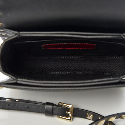 Valentino Garavani Vitello Rockstud Flap Crossbody Bag Black 7 of 9