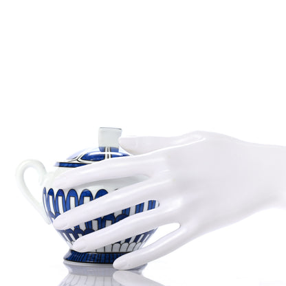 Hermes Porcelain Bleus d'Ailleurs Sugar Bowl 2 of 8