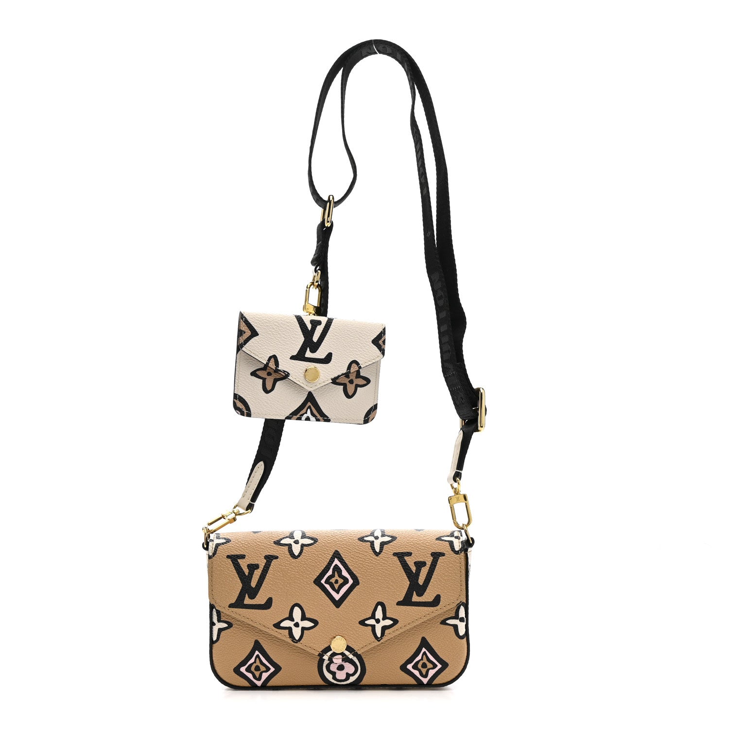 Louis Vuitton Monogram Wild At Heart Felicie Strap & Go Arizona Creme 1 of 10