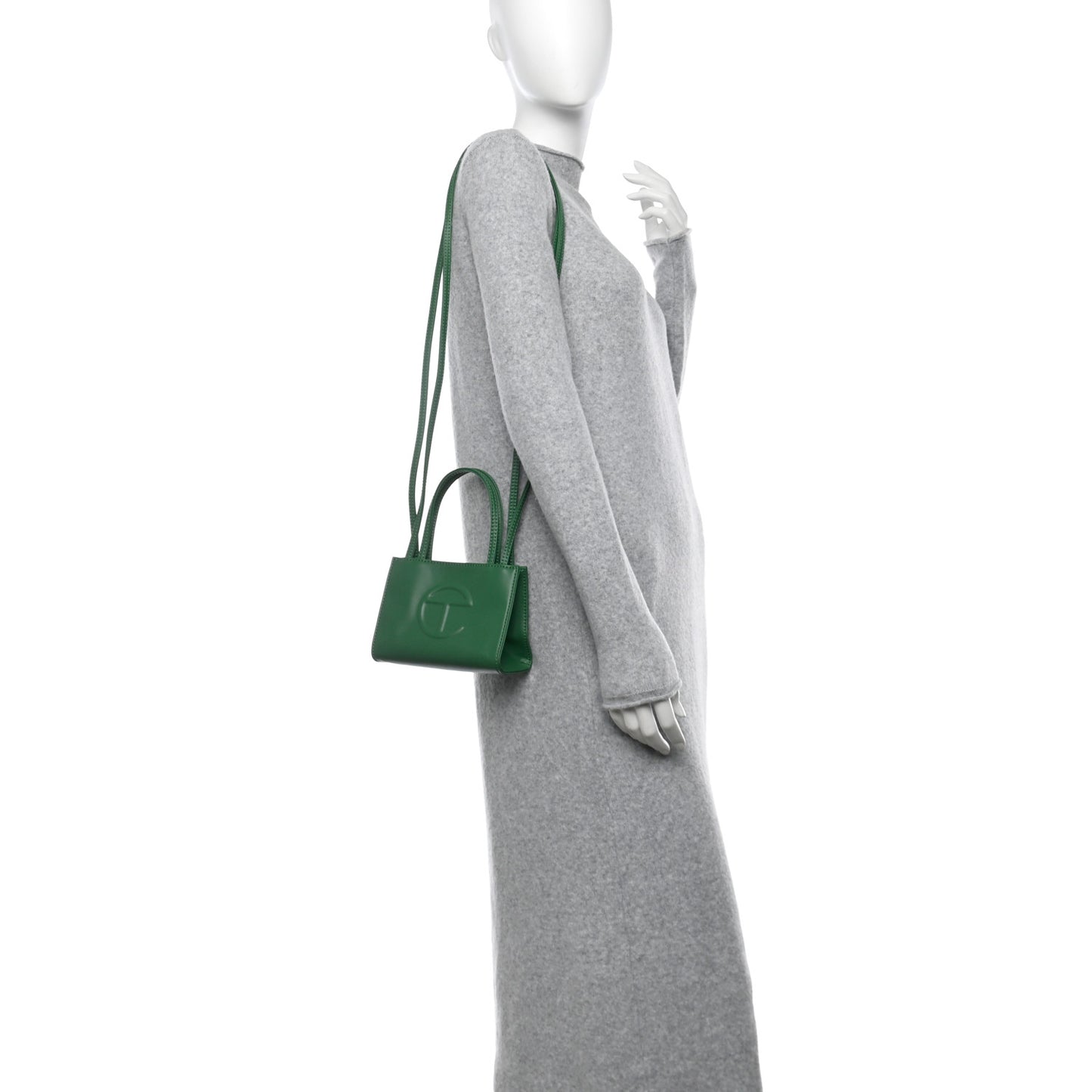 Vegan Leather Small Shopping Bag Leaf