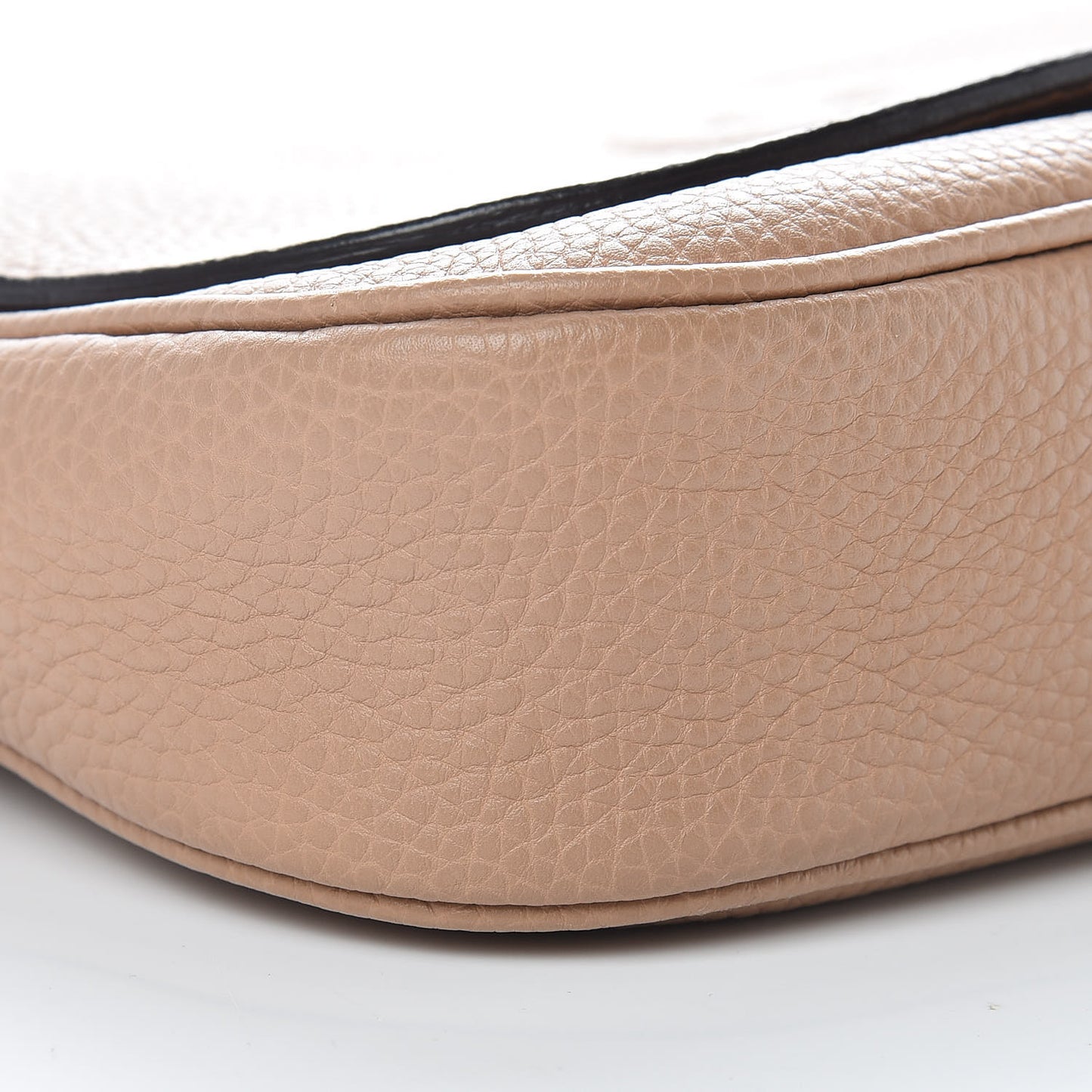 Pebbled Calfskin Medium Soho Flap Crossbody Camelia
