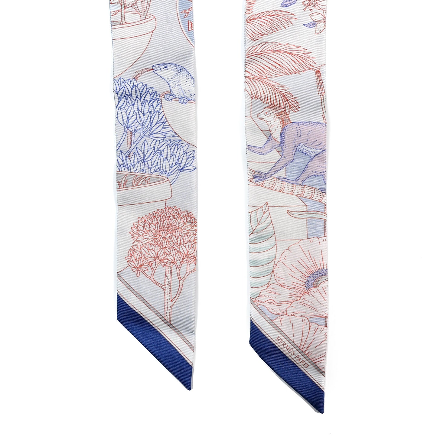 Silk Precious Paradise Twilly Gris Perle Bleu Vif Rose Pale