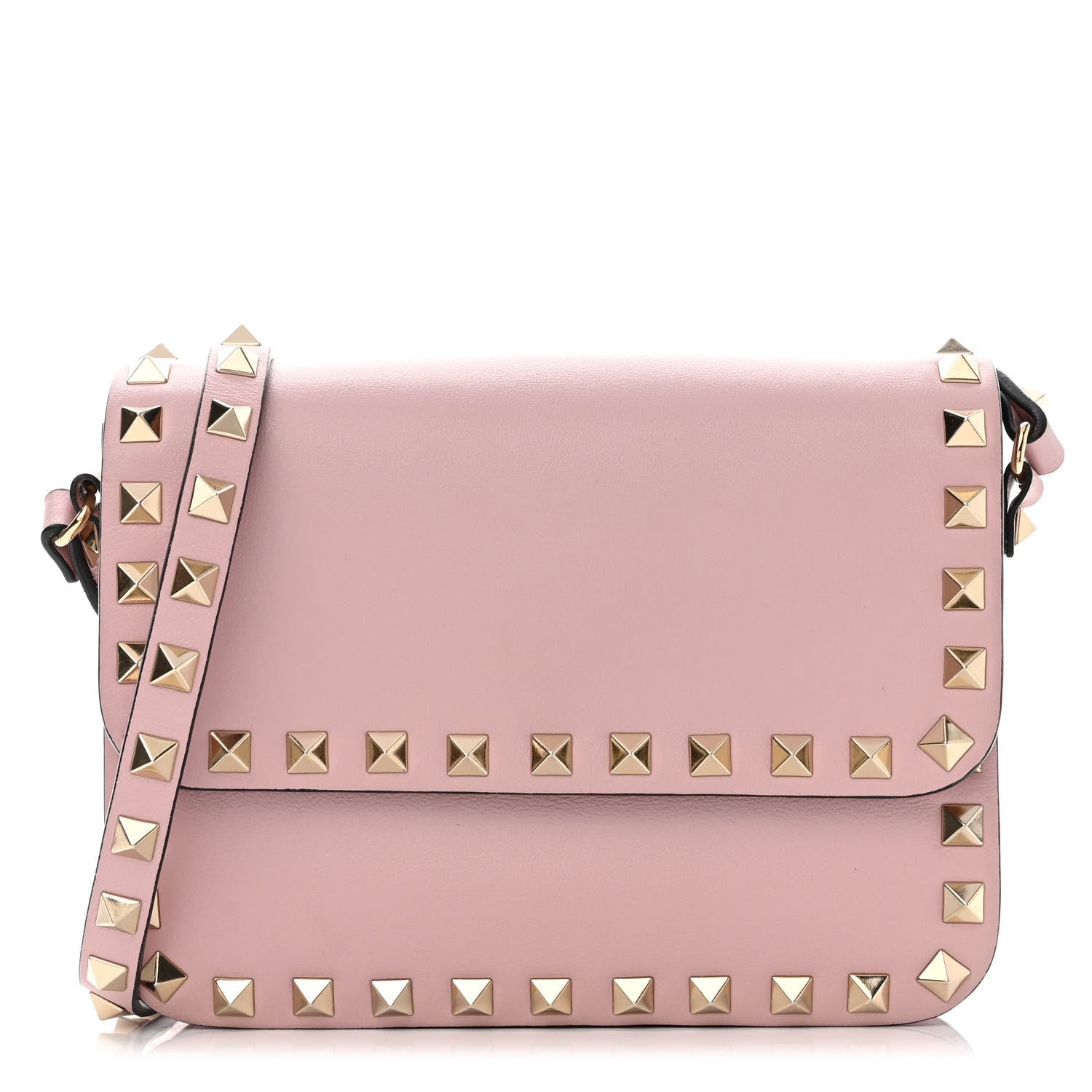 Valentino Garavani Vitello Rockstud Crossbody Bag Water Rose 1 of 9