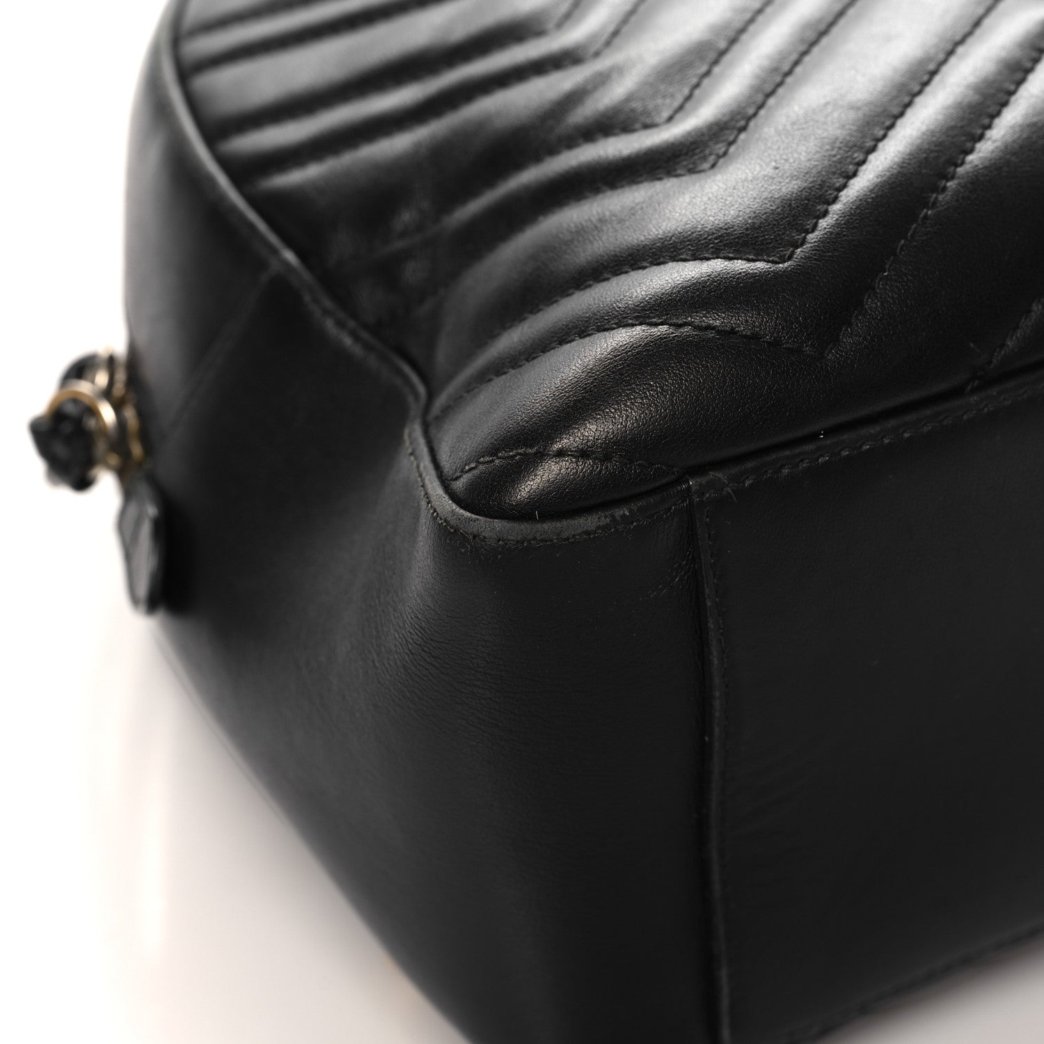 Gucci Calfskin Matelasse GG Marmont Dome Backpack Black 9 of 14