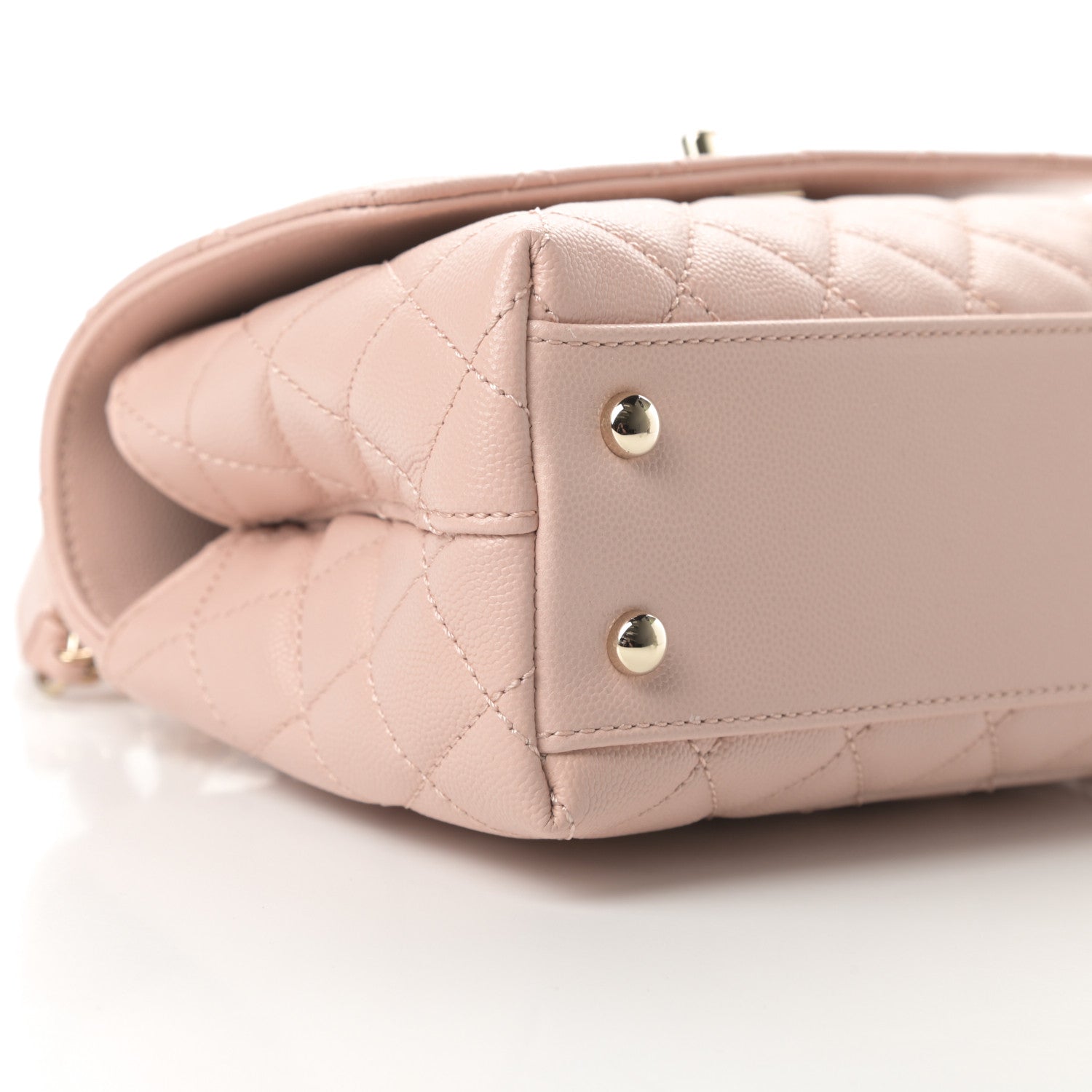Chanel Caviar Quilted Mini Coco Handle Flap Light Pink 9 of 11