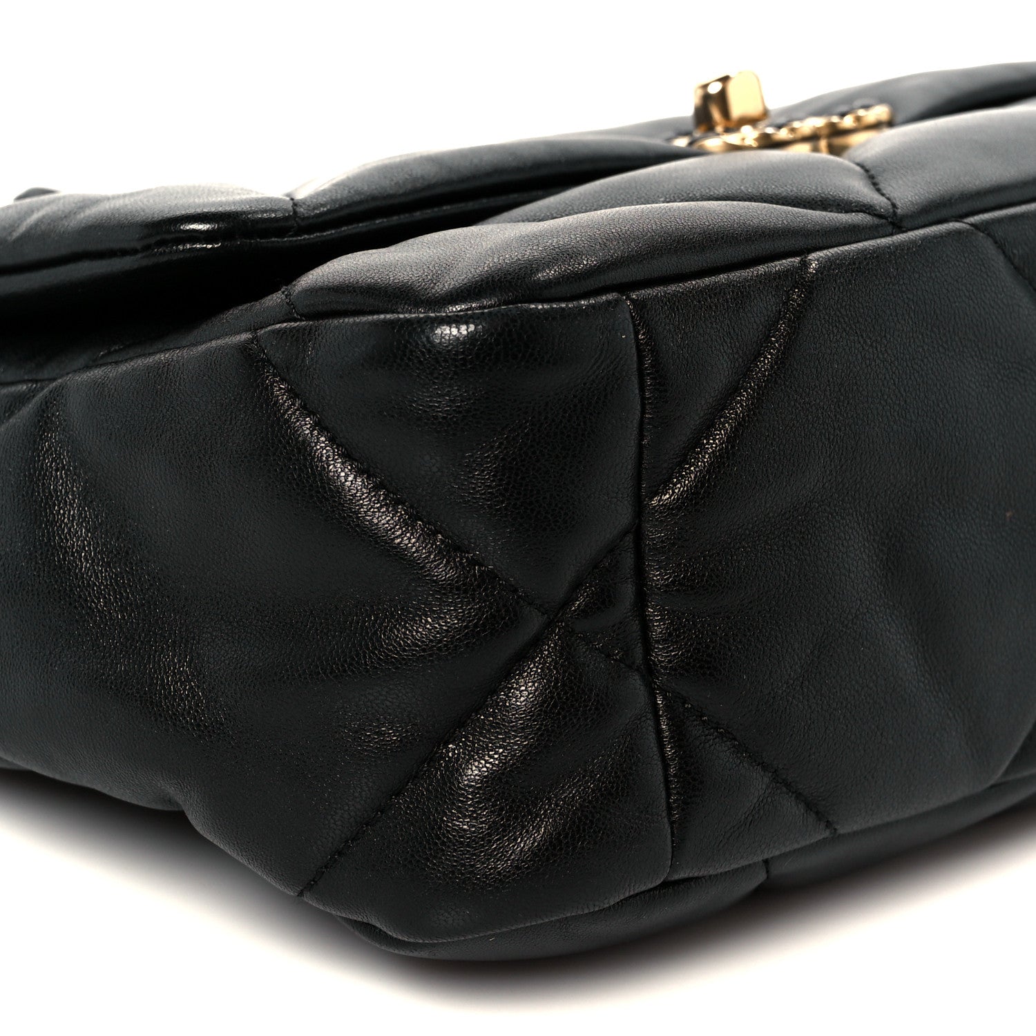 Chanel Goatskin Quilted Medium Chanel 19 Flap Black 9 of 10