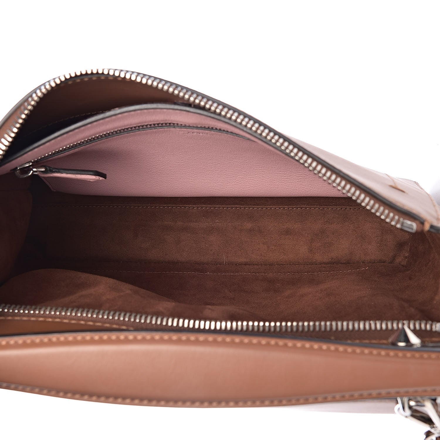Fendi Vitello Baltico Dolce DotCom Satchel Corteccia Bubblegum 5 of 16