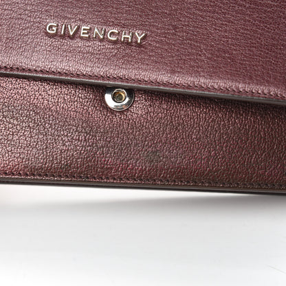 Givenchy Metallic Sugar Goatskin Pandora Chain Wallet Bordeaux 15 of 15